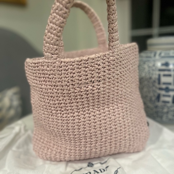 Authentic Prada Small Raffia Tote - Picture 8 of 10